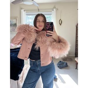 FREE PEOPLE NWT CHAROLETTE SIMONE CROPPED PENNY FAUX LEATHER JACKET 🦋